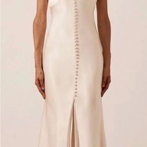 Shona Joy Cream Button-Front Wedding Dress